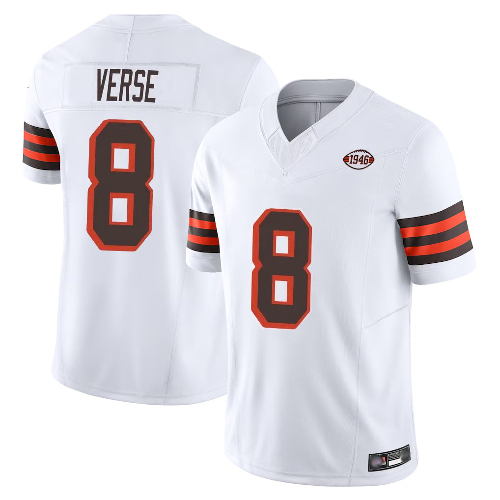 Seanshop C.Browns #8 Jared Verse Player White Limited Vapor F.U.S.E. Alternate Game Stitched Jerseys