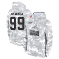 Seanshop  C.Browns #99 Julian Okwara Player Arctic Camo Salute to Service Hoodies Limited Game Stitched Jerseys