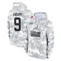 Seanshop C.Browns #9 Grant Delpit Player Arctic Camo Salute to Service Hoodies Limited Game Stitched Jerseys