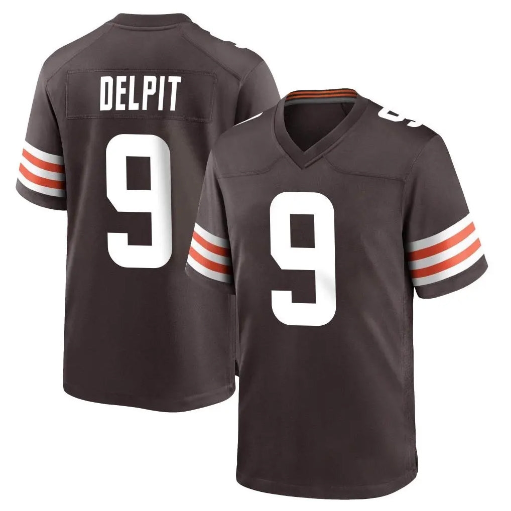 Seanshop C.Browns #9 Grant Delpit Player Brown Home Game Stitched Jerseys
