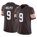 Seanshop C.Browns #9 Grant Delpit Player Brown Vapor F.U.S.E. Limited Home Game Stitched Jerseys