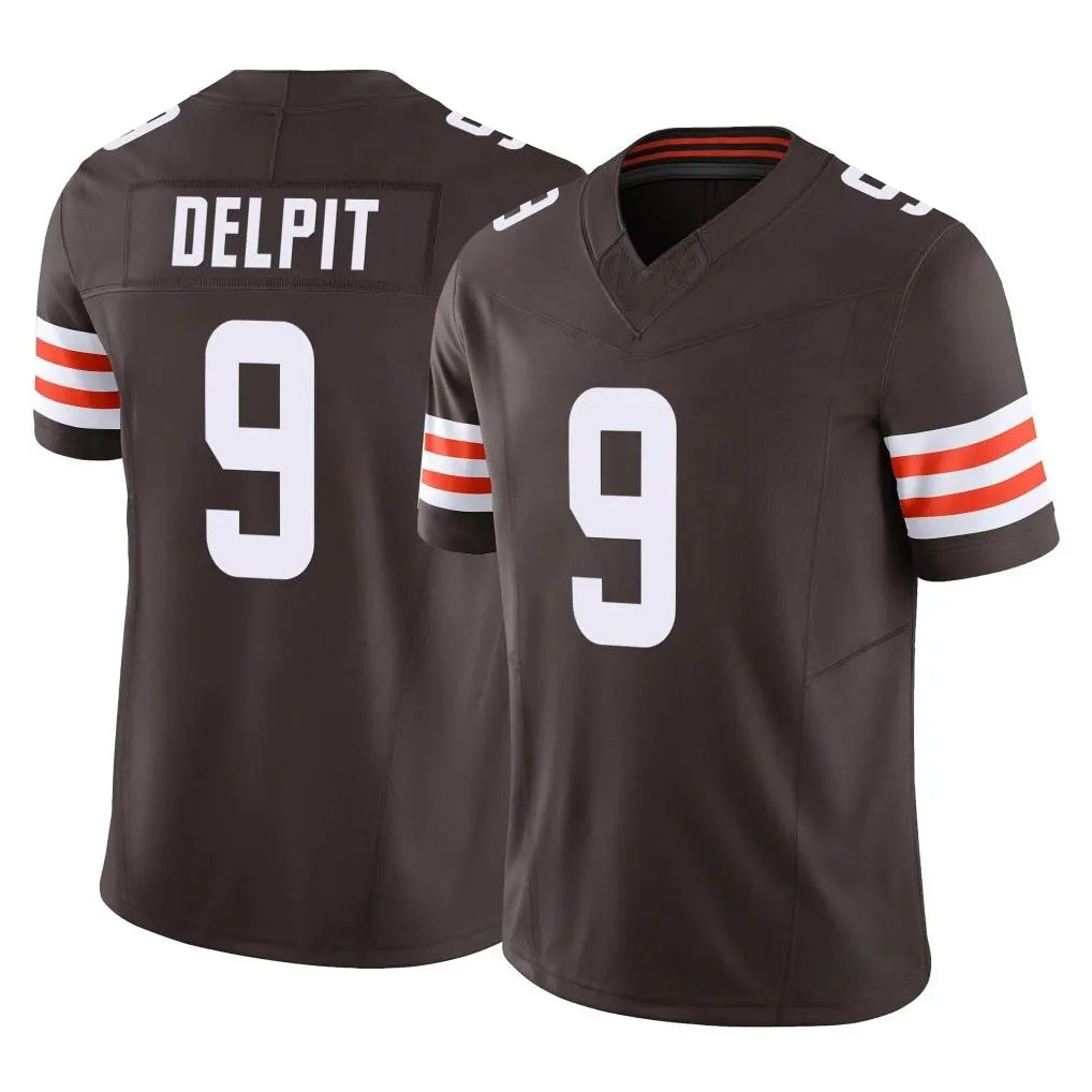 Seanshop C.Browns #9 Grant Delpit Player Brown Vapor F.U.S.E. Limited Home Game Stitched Jerseys