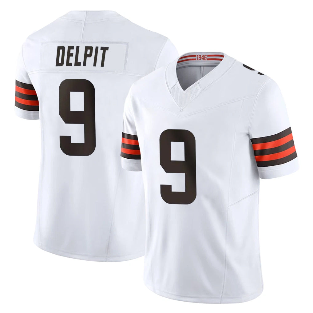 Seanshop C.Browns #9 Grant Delpit Player White Vapor F.U.S.E. Limited Home Game Stitched Jerseys