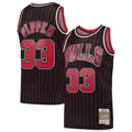 Leonaf C.Bulls #33 Scottie Pippen Mitchell & Ness Black Hardwood Classics Swingman Jerseys