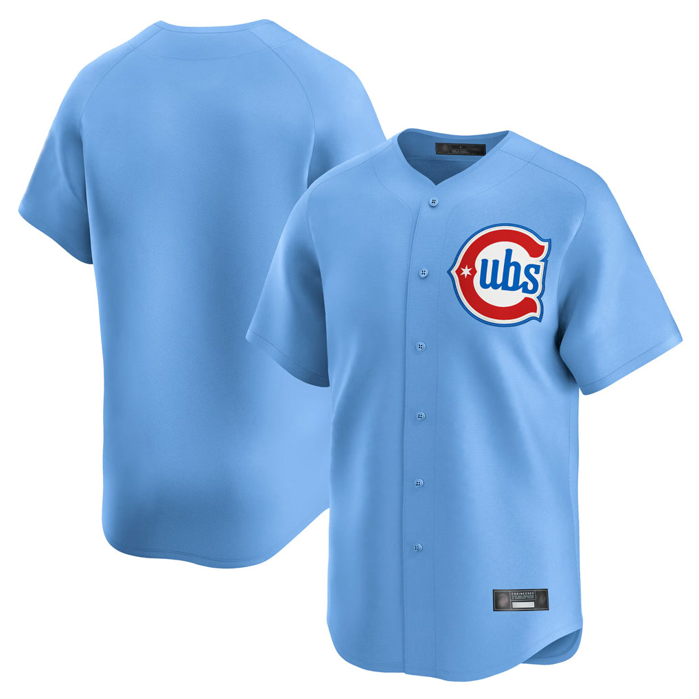 Seanshop C.Cubs Light Blue Limited Home Blank Player Stitched Jerseys