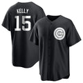 Seanshop C.Cubs #15 Carson Kelly Player Black Game Stitched Jerseys