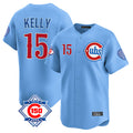 Seanshop C.Cubs #15 Carson Kelly Player Light Blue 150th Anniversary Limited Home Stitched Jerseys