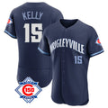 Seanshop C.Cubs #15 Carson Kelly Player Navy City Connect 150th Anniversary Limited Elite Home Stitched Jerseys