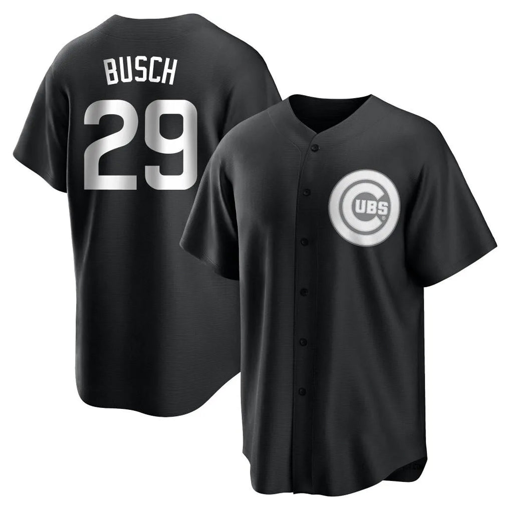 Seanshop C.Cubs #29 Michael Busch Player Black Game Stitched Jerseys