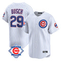 Seanshop C.Cubs #29 Michael Busch Player White 150th Anniversary Limited Home Game Stitched Jerseys