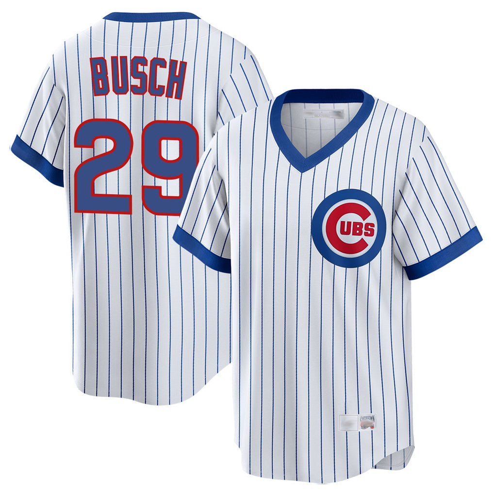 Seanshop C.Cubs #29 Michael Busch Player White T-shirt Cooperstown Collection Limited Stitched Jerseys