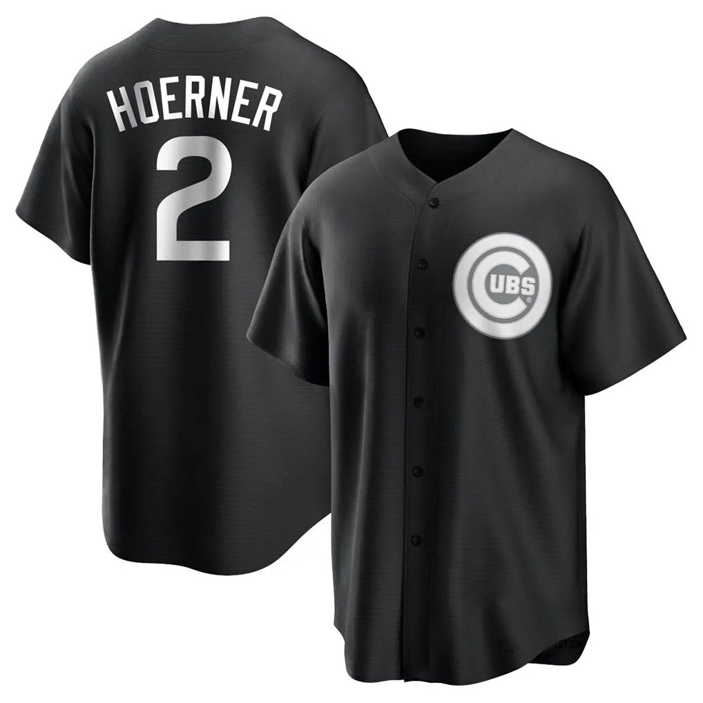 Seanshop C.Cubs #2 Nico Hoerner Player Black Game Stitched Jerseys