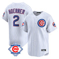Seanshop C.Cubs #2 Nico Hoerner Player White 150th Anniversary Limited Home Game Stitched Jerseys