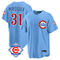 Seanshop C.Cubs #31 Greg Maddux Player Light Blue 150th Anniversary Home Game Stitched Jerseys