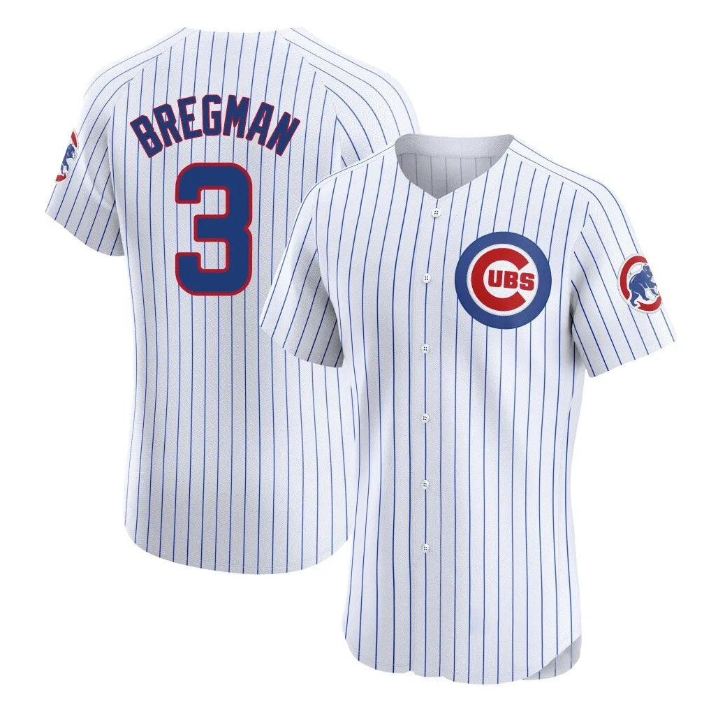 Seanshop C.Cubs #3 Alex Bregman White Limited Elite Home Game Stitched Jerseys