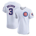 Seanshop C.Cubs #3 Alex Bregman White Limited Elite Home Game Stitched Jerseys