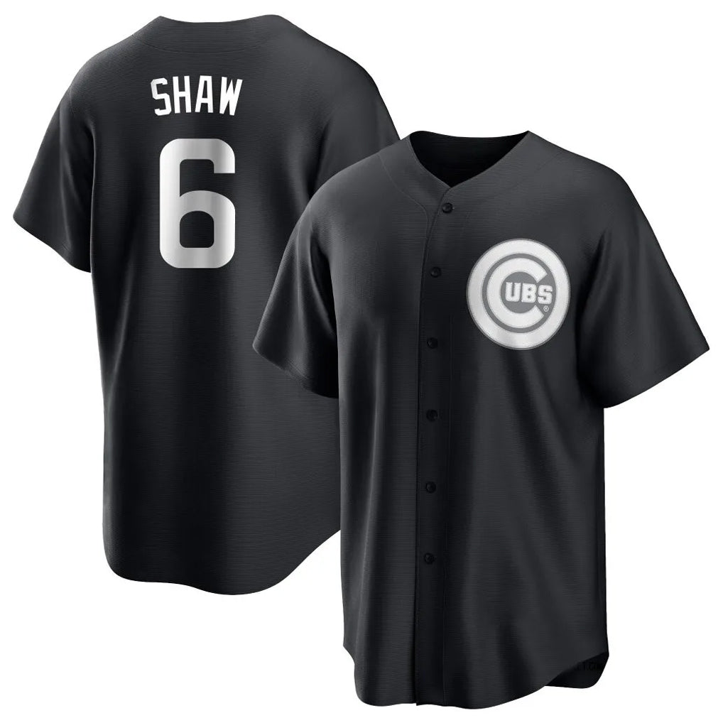 Seanshop C.Cubs #6 Matt Shaw Player Black Game Stitched Jerseys