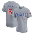 Seanshop C.Cubs #6 Matt Shaw Player Gray Road Limited Elite Home Stitched Jerseys