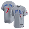 Seanshop C.Cubs #7 Dansby Swanson Player Gray Road Limited Home Stitched Jerseys