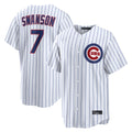 Seanshop C.Cubs #7 Dansby Swanson Player White Game Home Stitched Jerseys