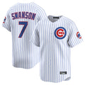 Seanshop C.Cubs #7 Dansby Swanson Player White Limited Home Game Stitched Jerseys