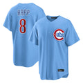 Seanshop C.Cubs #8 Ian Happ Player Light Blue Home Game Stitched Jerseys