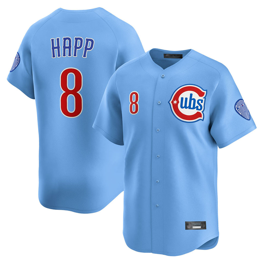 Seanshop C.Cubs #8 Ian Happ Player Light Blue Limited Home Stitched Jerseys