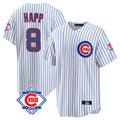 Seanshop C.Cubs #8 Ian Happ Player White 150th Anniversary Home Game Stitched Jerseys