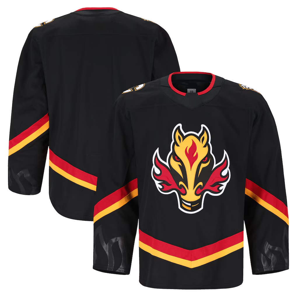 Seanshop C.Flames Black Alternate Authentic Pro Jerseys