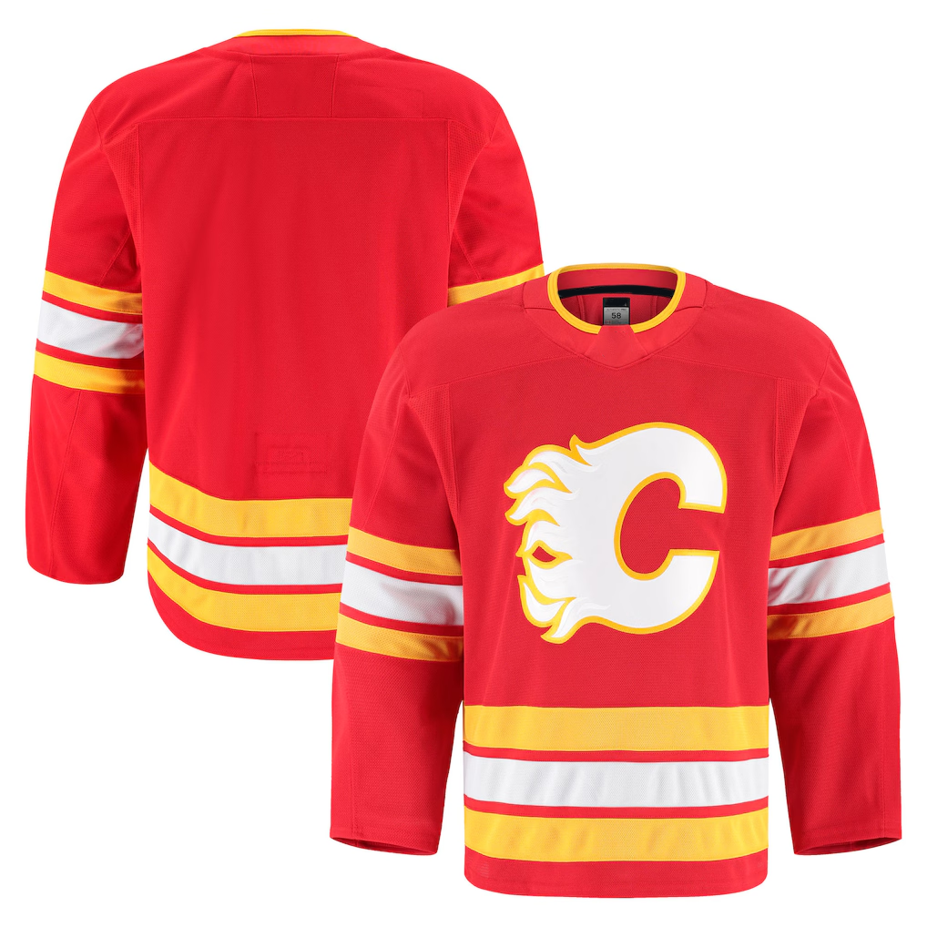 Seanshop C.Flames Red Home Authentic Pro Jerseys