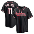 Seanshop C.Guardians #11 Jose Ramirez Player Black Fashion Out Home Game Stitched Jerseys
