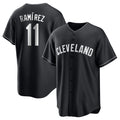 Seanshop C.Guardians #11 Jose Ramirez Player Black Home Game Stitched Jerseys