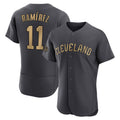 Seanshop C.Guardians #11 Jose Ramirez Player Charcoal All-Star Limited Elite Home Stitched Jerseys