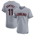 Seanshop C.Guardians #11 Jose Ramirez Player Gray Road Limited Elite Home Stitched Jerseys