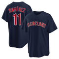 Seanshop C.Guardians #11 Jose Ramirez Player Navy Game Home Stitched Jerseys