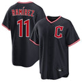 Seanshop C.Guardians #11 Jose Ramirez Player Navy Home Game Stitched Jerseys