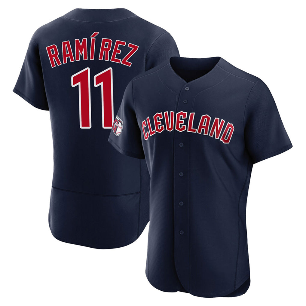 Seanshop C.Guardians #11 Jose Ramirez Player Navy Limited Elite Home Stitched Jerseys