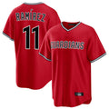 Seanshop C.Guardians #11 Jose Ramirez Player Red Home Game Stitched Jerseys