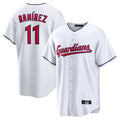 Seanshop C.Guardians #11 Jose Ramirez Player White Home Game Stitched Jerseys