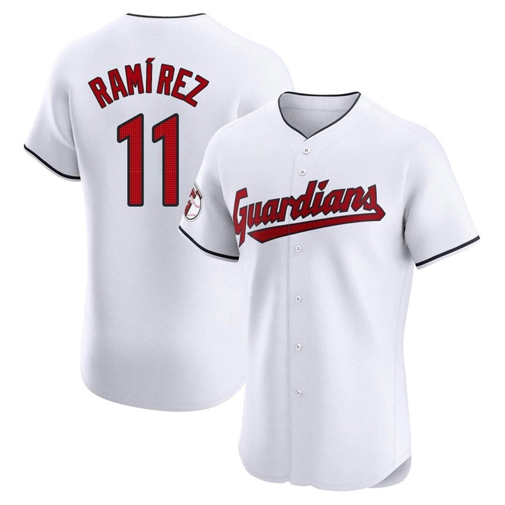 Seanshop C.Guardians #11 Jose Ramirez Player White Limited Elite Home Stitched Jerseys