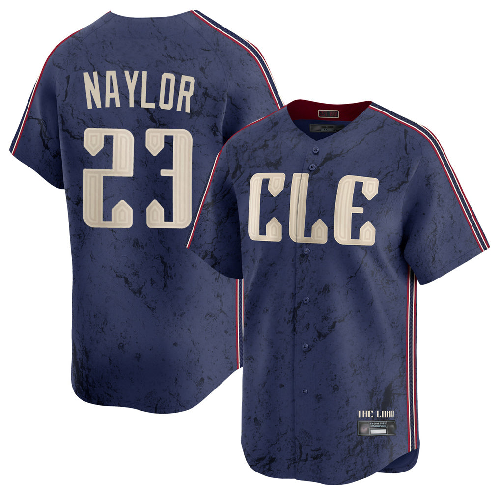 Seanshop C.Guardians #23 Bo Naylor Player Navy City Connect Limited Home Stitched Jerseys