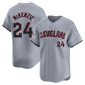 Seanshop C.Guardians #24 Triston McKenzie Player Gray Road Limited Home Stitched Jerseys