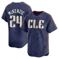 Seanshop C.Guardians #24 Triston McKenzie Player Navy City Connect Limited Home Stitched Jerseys