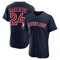 Seanshop C.Guardians #24 Triston McKenzie Player Navy Limited Elite Home Stitched Jerseys