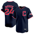 Seanshop C.Guardians #24 Triston McKenzie Player Navy Limited Home Stitched Jerseys
