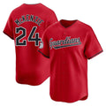 Seanshop C.Guardians #24 Triston McKenzie Player Red Limited Home Stitched Jerseys
