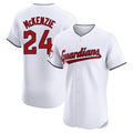 Seanshop C.Guardians #24 Triston McKenzie Player White Limited Elite Home Stitched Jerseys