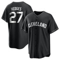 Seanshop C.Guardians #27 Austin Hedges Player Black Home Game Stitched Jerseys