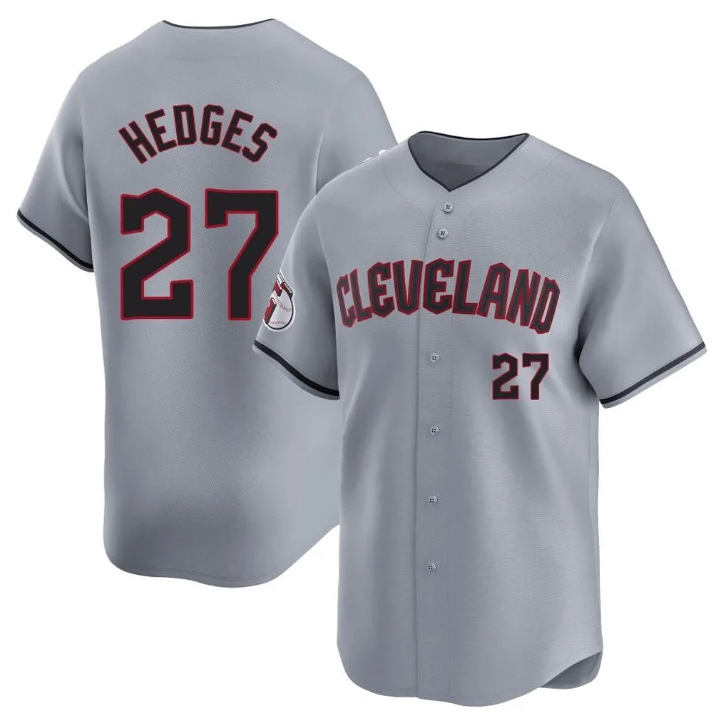 Seanshop C.Guardians #27 Austin Hedges Player Gray Road Limited Home Stitched Jerseys