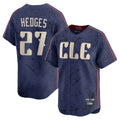 Seanshop C.Guardians #27 Austin Hedges Player Navy City Connect Limited Home Stitched Jerseys
